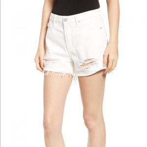 Articles of Society Meredith Ripped & Frayed High Rise Jean Shorts - Size 30